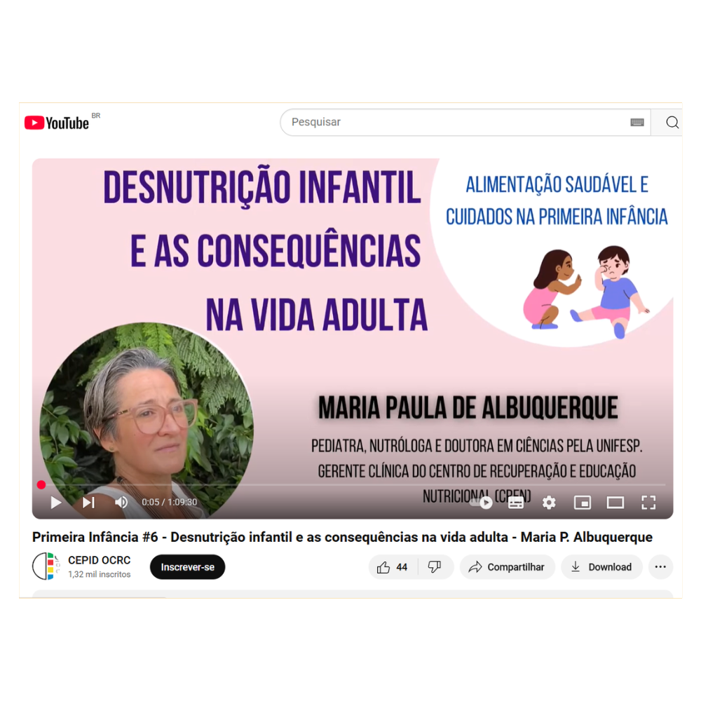 Primeira Infância #6 – Desnutrição infantil e as consequências na vida adulta – Maria P. Albuquerque